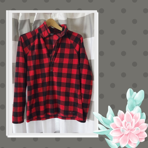 Eddie Bauer Buffalo Plaid Fleece - Picture 1 of 3